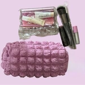 NEW Ulta Beauty 10‎ pc set of makeup NWT purple cosmetics bag gift set bundle